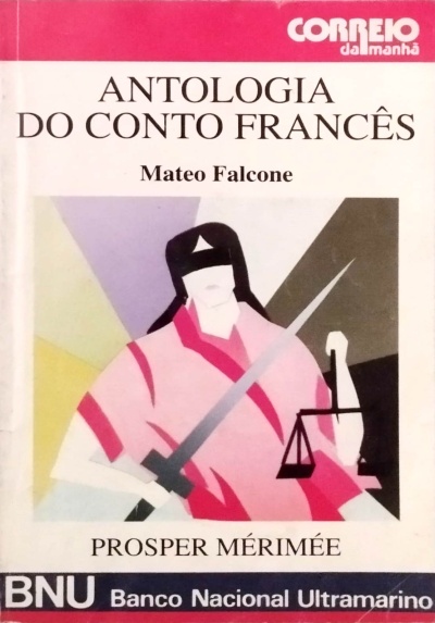Capa do livro Antologia do Conto Francês com ilustração figurativa e texto