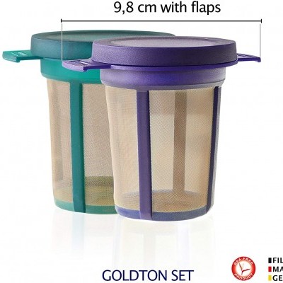Goldton Set - 2 infusores em malha micro-fina de inox para chá/infusão/café