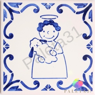 Azulejo "São João" - Coleção Santos Populares (pintado à mão)
