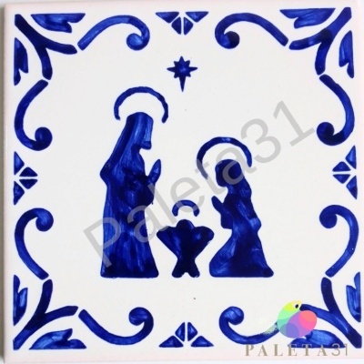 Azulejo "Presépio" - Coleção Natal (pintado à mão)