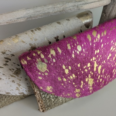 Mala mão/tiracolo em juta e pele