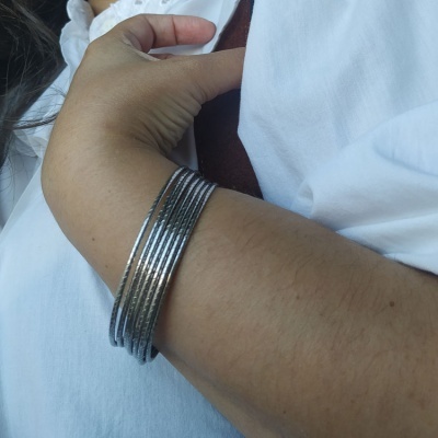 Pulseiras em Aço - 7 escravas