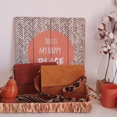 Mala Camurça com Animal Print