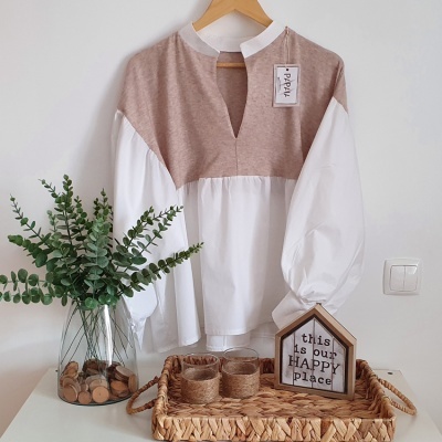 Camisa com manga balão