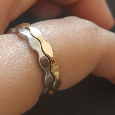 Anel Ondulado em Aço