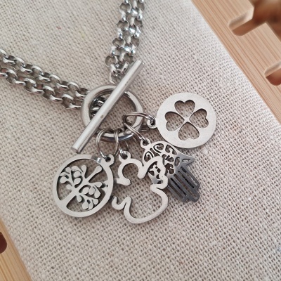 Corrente 2 Voltas com 4 Pendentes