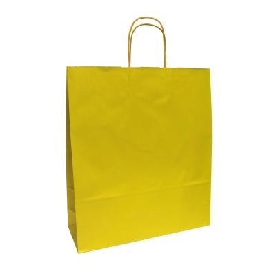 Saco de Papel Asa Torcida 137 - Amarelo