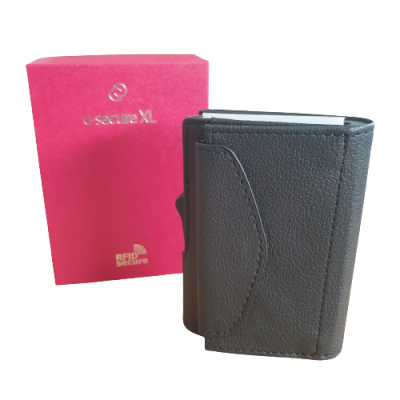 Porta Cartões + Porta Moedas C-Secure 1707XL Preto