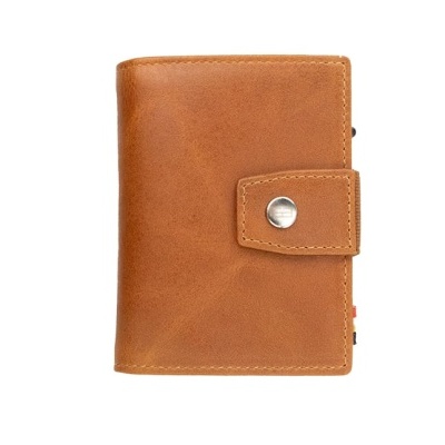 Porta Cartões Garzini Brushed Cognac