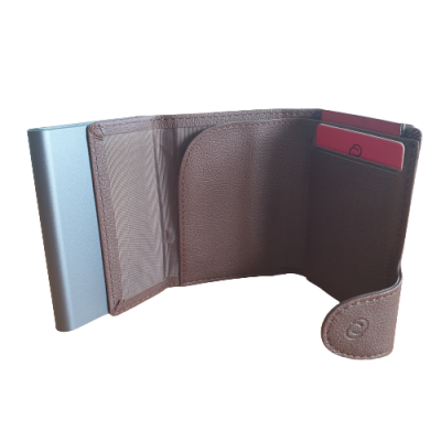 Porta Cartões + Porta Moedas C-Secure 1703XL Castanho