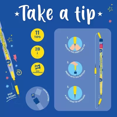 Lápis Empilhável Com Borracha Legami - Monster