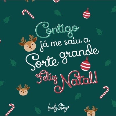Envelope Lovely Story - "Contigo já me saiu a Sorte Grande. Feliz Natal!"