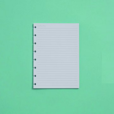 Folhas Pautadas A5 - Caderno Inteligente