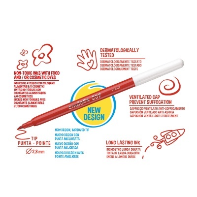 Caixa de 36 Marcadores Feltro Carioca Joy