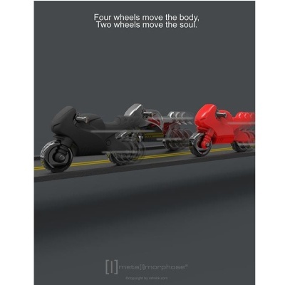 Porta chaves Metalmorphose - MTM946 - Moto Preta