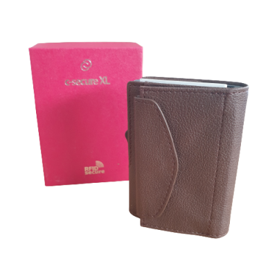 Porta Cartões + Porta Moedas C-Secure 1703XL Castanho