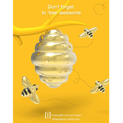 Porta chaves Metalmorphose - MTM276-01 - Abelha e Pote de Mel