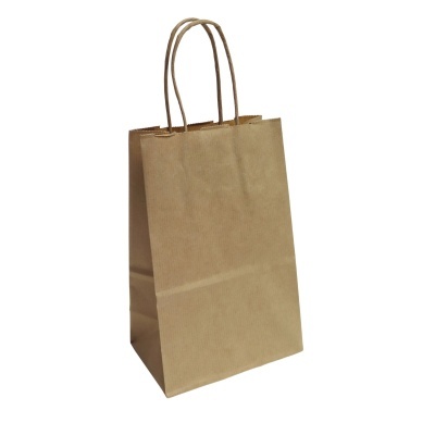 Saco de Papel Asa Torcida Kraft 36 - Castanho