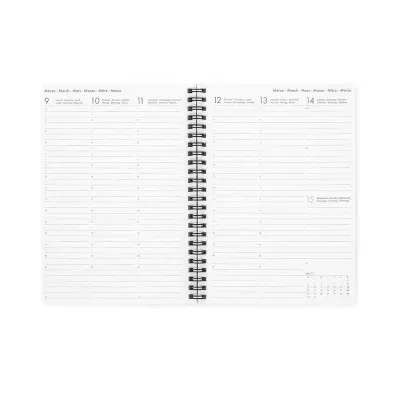 Agenda Legami Large Espiral 12 Meses Diários - Stars