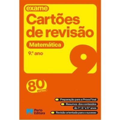 Cartões de revisão - Livro Matemática - 9.º ano