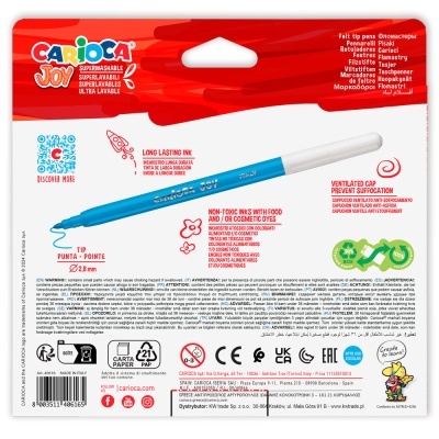 Caixa de 36 Marcadores Feltro Carioca Joy