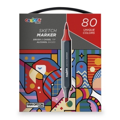 Carioca Plus Sketch Marker 2 Pontas Caixa Premium