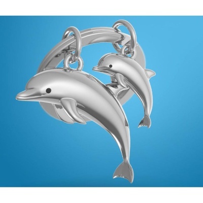 Porta chaves Metalmorphose - MTM145-06 - Família de Golfinhos