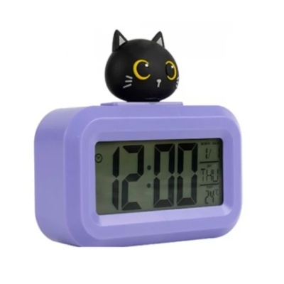 Relógio Despertador ITotal Black Cat