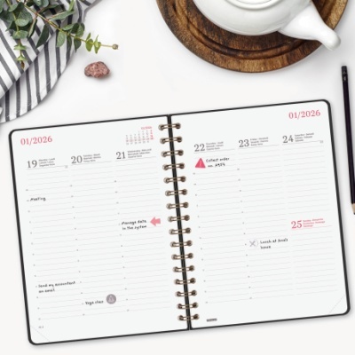 Agenda Finocam 2026 Semanal Alma Black