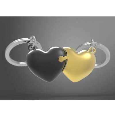Porta chaves Duplo Metalmorphose - MTM306-01 - Dois Corações