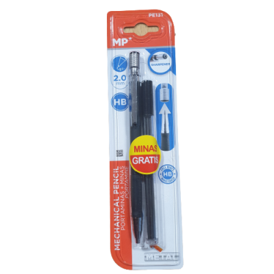 Lapiseira metálica 2mm HB + Minas Grátis
