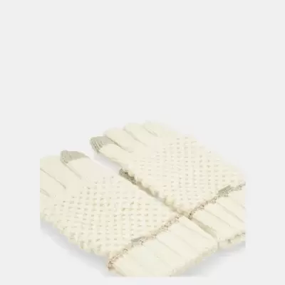 Luvas De Malha Bege Anekke