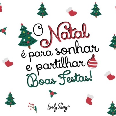 Envelope Lovely Story - "O Natal é para sonhar e partilhar. Boas Festas!"