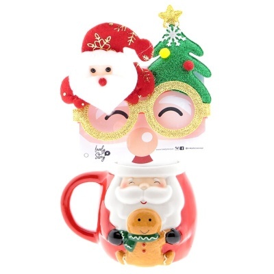 Caneca Lovely Story - Pai Natal + Óculos de Natal