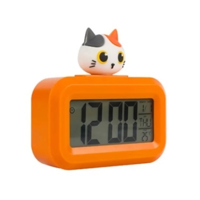 Relógio Despertador ITotal Orange Cat