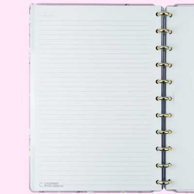 Caderno Grande Pink Blossom By Sof - Caderno Inteligente