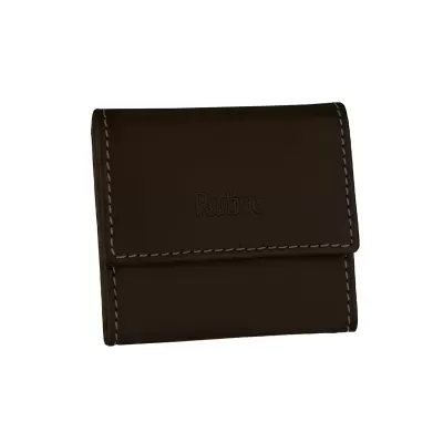 Porta-moedas em Pele Castanho