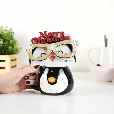 Caneca Lovely Story - Pinguim + Óculos de Natal