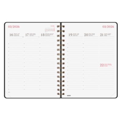 Agenda Finocam 2026 Semanal Alma Black