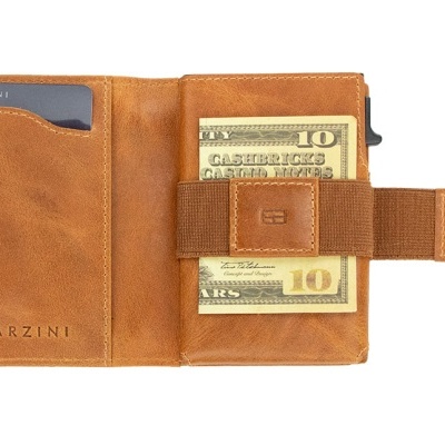 Porta Cartões Garzini Brushed Cognac