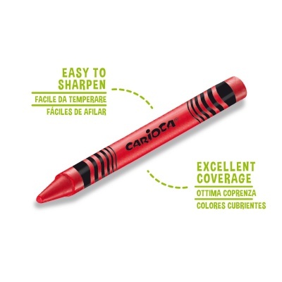 Lápis de Cera Carioca Wax Crayons 24 Cores