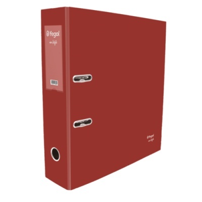 Pasta de arquivo vermelha Fegol com fechos metálicos na lateral