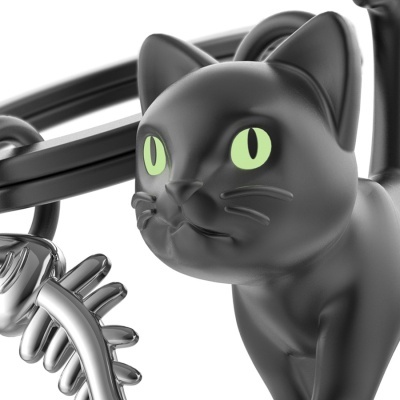 Porta chaves Metalmorphose - MTM339-01 - Gato Preto