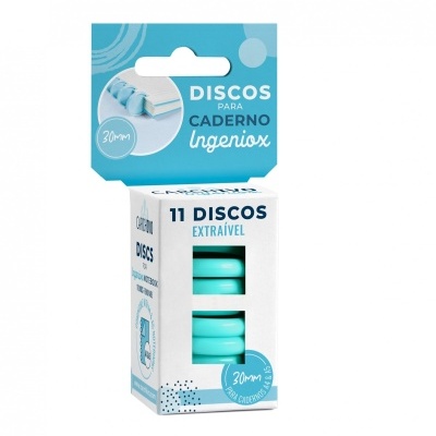 Conjunto de 11 Discos para Caderno Ingeniox Menta