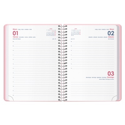 Agenda Dohe Diária - Gloss – 12,5 x 18 cm – Rosa
