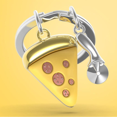 Porta chaves Metalmorphose - MTM324-01 - Pizza