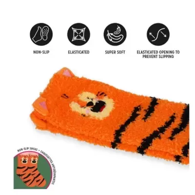 Meias Antiderrapantes Legami "It's a Match!"'– Tigre