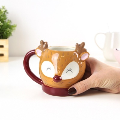 Caneca Lovely Story - Rena + Óculos de Natal