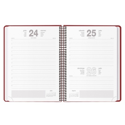 Agenda Dohe Diária - Évora – 14 x 20 cm. – Vermelho