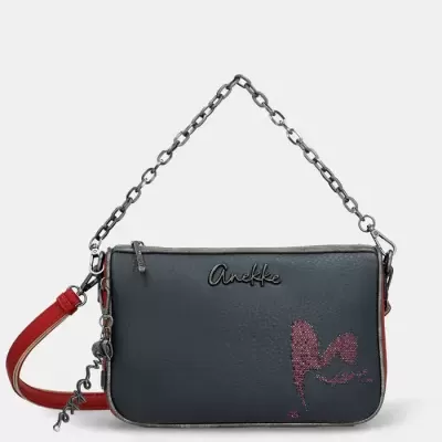 Mala de Ombro/Tiracolo Anekke Essentials Azul Marinho